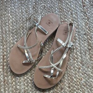 Grecian Gold Strappy Sandals